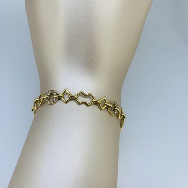 Bracelet en or jaune et diamants