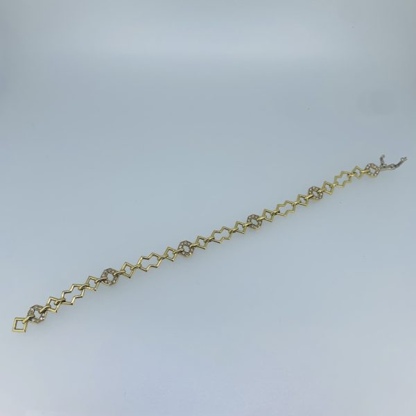 Bracelet en or jaune et diamants