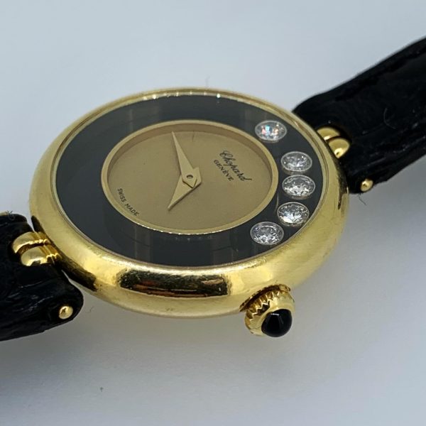 Montre Chopard Happy Diamonds en or jaune 18K