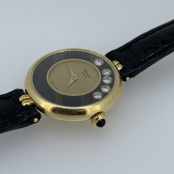 Montre Chopard Happy Diamonds en or jaune 18K