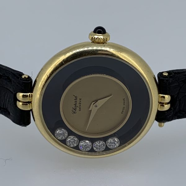 Montre Chopard Happy Diamonds en or jaune 18K