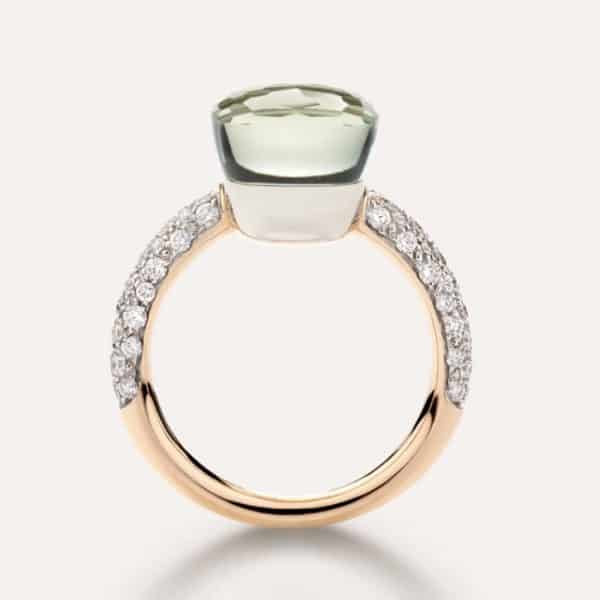 Bague Pomellato Nudo Prasiolite et diamants classic